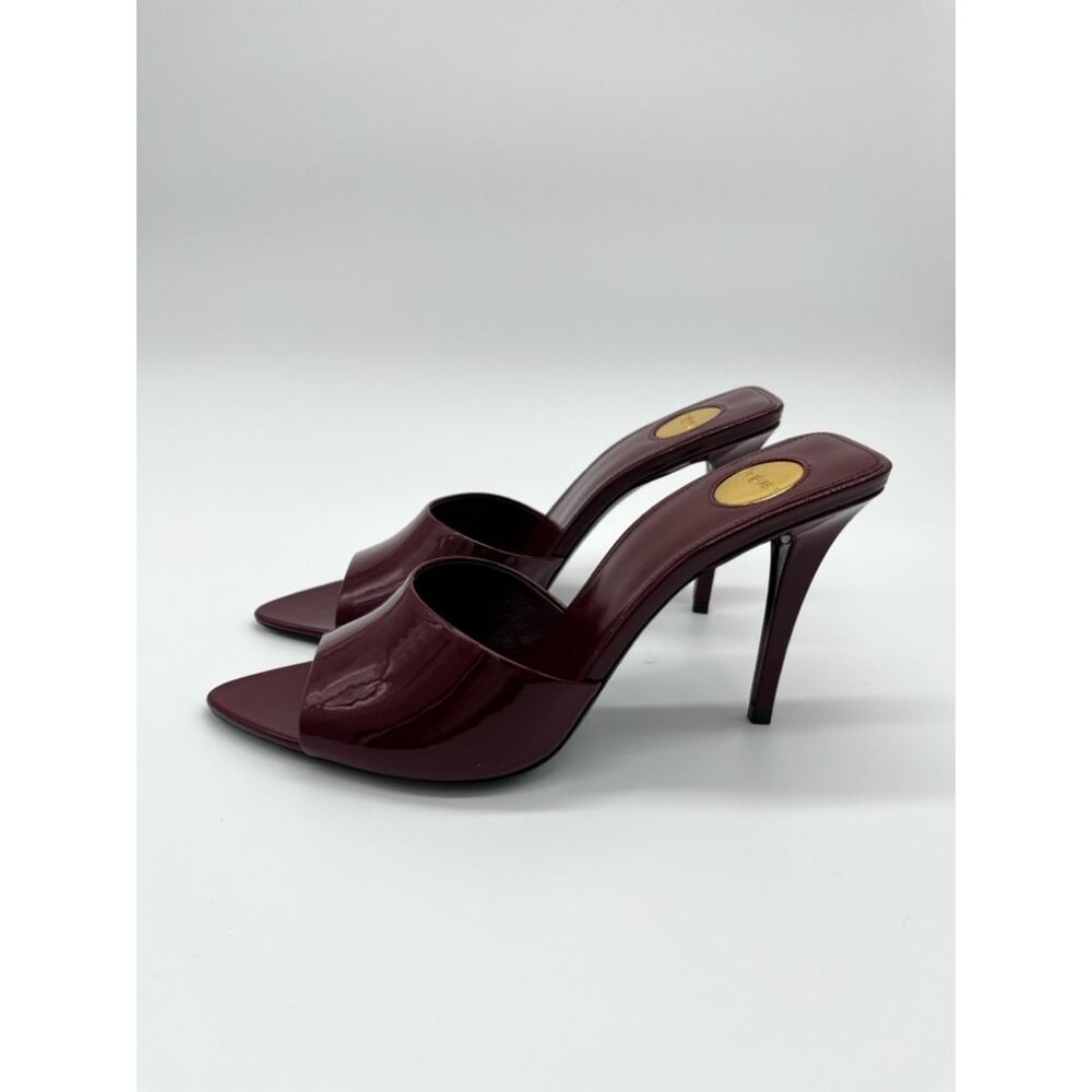 Saint Laurent Romy heeled Mules Patent Leather Stiletto Bordeaux - 38 (US 8) - Picture 4 of 13